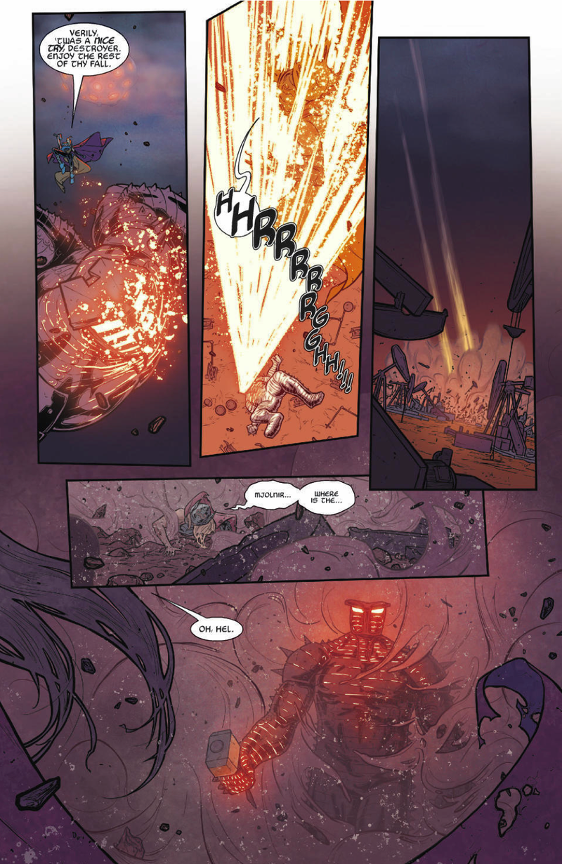 Illustration for article titled Exclusive Marvel preview: The Goddess of Thunder faces The Destroyer in Thor #7